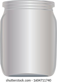 Transparent glass jar for liquid substances