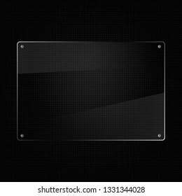 Transparent glass label vector design illustration 