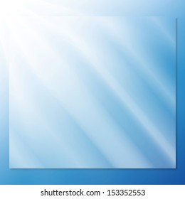 transparent glass on a blue background vector