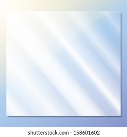 transparent glass on a blue background vector