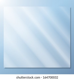 transparent glass on a blue background vector