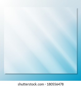 transparent glass on a blue background vector