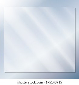 transparent glass on a gray background vector