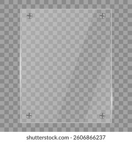 Transparent Glass Panel Vector Illustration