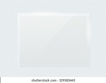 Transparent glass poster