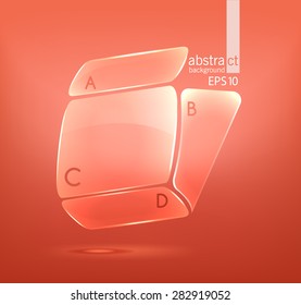 Transparent glass shape. The prospect. Place your text. vector