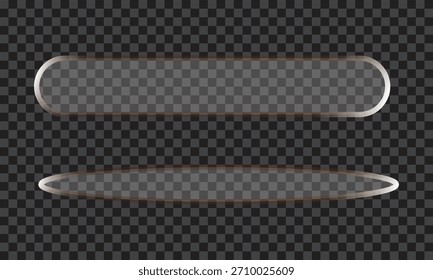 Formas de vidrio transparentes con reflejos sutiles y reflejos