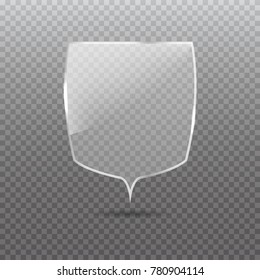 Transparent glass shield. Privacy guard banner.  Protection concept. Vector illustration.