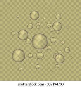  transparent glass sphere  with glares and shadows
