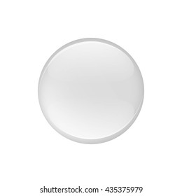 Transparent glass sphere. Vector design element.