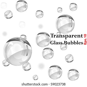 Transparent glass spheres