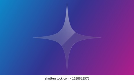 Transparent glass star vector design. Glass sparkle