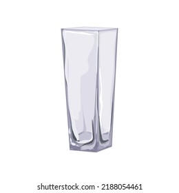 transparent glass vase flower cartoon. transparent glass vase flower sign. isolated symbol vector illustration