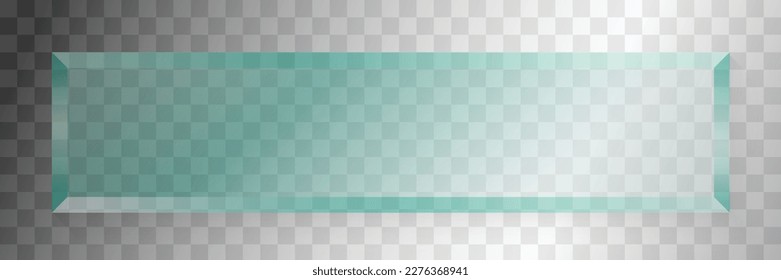 Transparent glass web banner with copy space, business company name