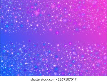 Transparent Glitter. Bokeh Texture. Festive Foil. Violet Laser Tinsel. Crystal Art. Retro Vaporwave Backdrop. Metal Banner. Falling Effect. Blue Transparent Glitter