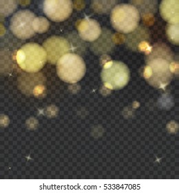 Transparent glitter template for chrastmas card, banner or flyer