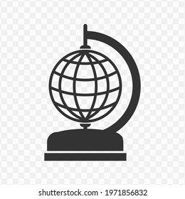 
Transparent globe icon png, vector illustration of globe in dark color and transparent background(png).
