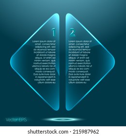 Transparent glossy glass button set