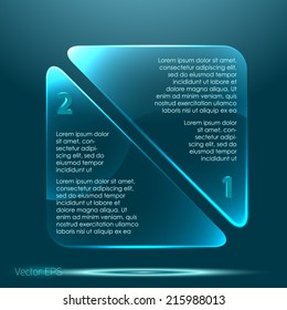 Transparent glossy glass button set