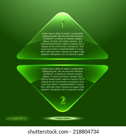 Transparent glossy glass button set