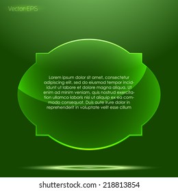 Transparent glossy glass label
