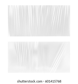 Transparent Glossy Polyethylene Plastic Warp. EPS10 Vector