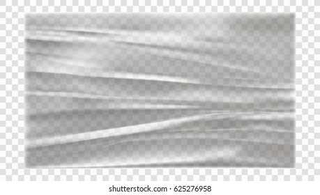 Transparent Glossy Polyethylene Plastic Warp. EPS10 Vector