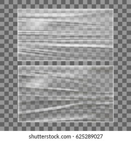Transparent Glossy Polyethylene Plastic Warp. EPS10 Vector