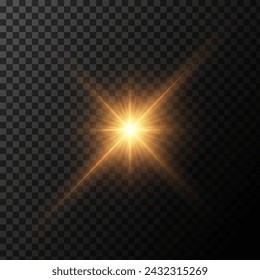 Transparent glow effect with a stars and sparkles, Vector Cosmos 