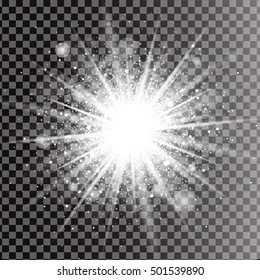 Transparent glow light effect isolated. vector