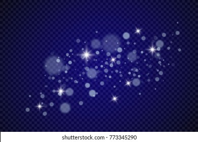 Transparent Glow light effect. Star burst with sparkles