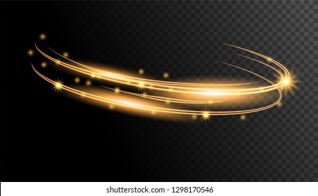 Transparent glow light effect.Gold glitter powder splash background. Golden dust. Magic mist glowing.  Use  for promotion materials, brochures, banners. Abstract Backdrop, 