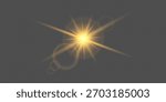 A transparent gold glow light effect featuring bright sunlight, lens flare, sunrays, glare, and light-leak overlays. Ideal for transitions and visual highlights, as a high-quality PNG sunlight effect.