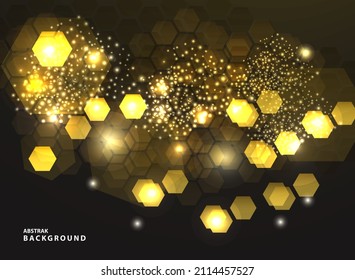Transparent Golden Glow light effect. Abstrak background. Vector Eps 10