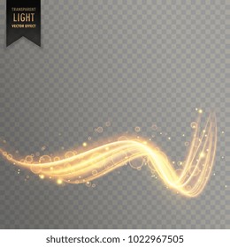 fundo de efeito de luz dourada transparente