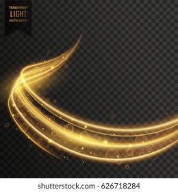 Transparent Golden Light Effect Vector