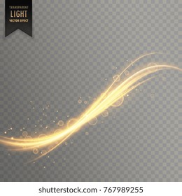 transparent golden light streak effect background
