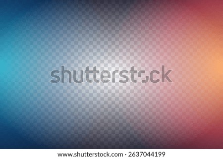 Transparent gradient filters with retro color and photo film texture