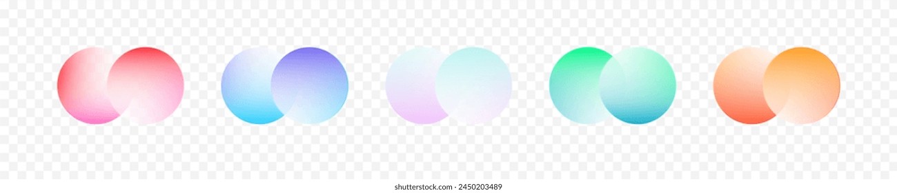 Transparent graphic design circles element . Connected round shapes. Company logo. Vector