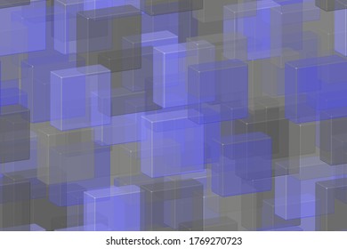 Patrón transparente azul gris, sin inconvenientes, Ilustración 3D