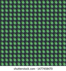 Transparent green bubbles on blue background