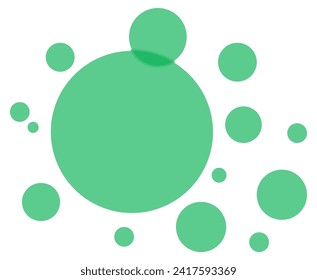 Transparent Green Color Bubbles Vector Art Graphics 2