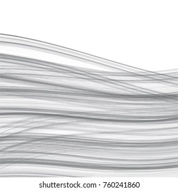 transparent grey watercolor wave pattern with crossing lines on white background, vector illustration