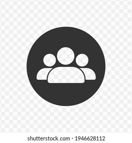 Transparent Group Account Icon Png, Vector Illustration Of Group Account Icon In Dark Color And Transparent Background(png)