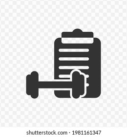 Transparent Gym Notes Icon Png, Vector Illustration Of Gym Notes In Dark Color And Transparent Background(png).