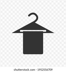 Transparent hangers and towels icon png, vector illustration of an hangers and towels icon in dark color and transparent background(png)