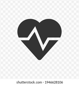 Transparent Heart Rate Icon Png, Vector Illustration Of An Heart Rate Icon In Dark Color And Transparent Background(png)