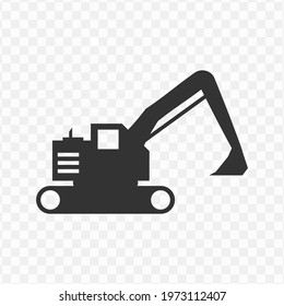 Transparent heavy equipment icon png, vector illustration of an heavy equipment icon in dark color and transparent background(png).