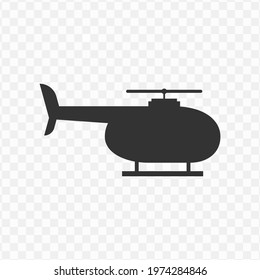 Transparent helicopter icon png, vector illustration of an helicopter icon in dark color and transparent background(png).