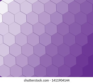 Transparent hexagon pattern on a purple background. Simple pattern vector background 